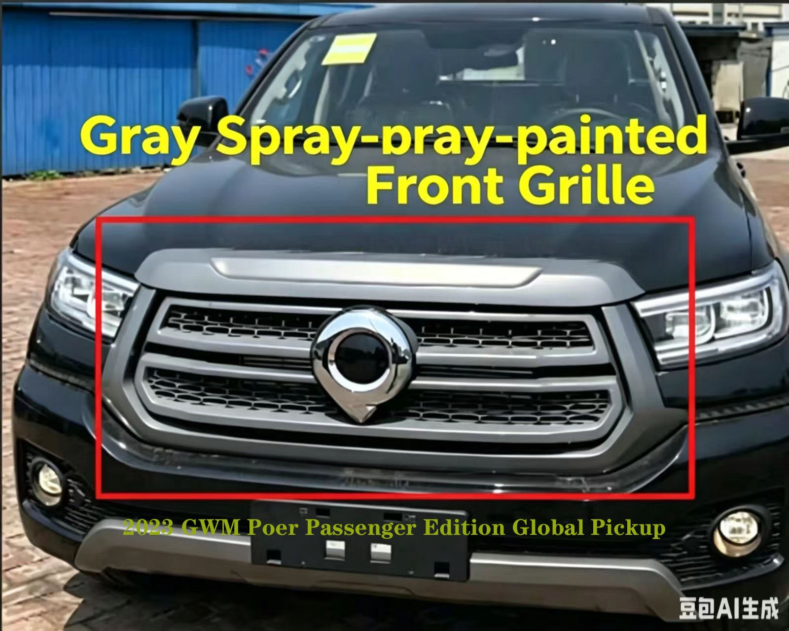 2023-2026 GWM Cannon Passenger Ute Grey Painted Front Grille