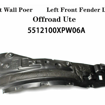 2021-2024 GWM Cannon Offroad Ute Insulated Left Front Fender Liner