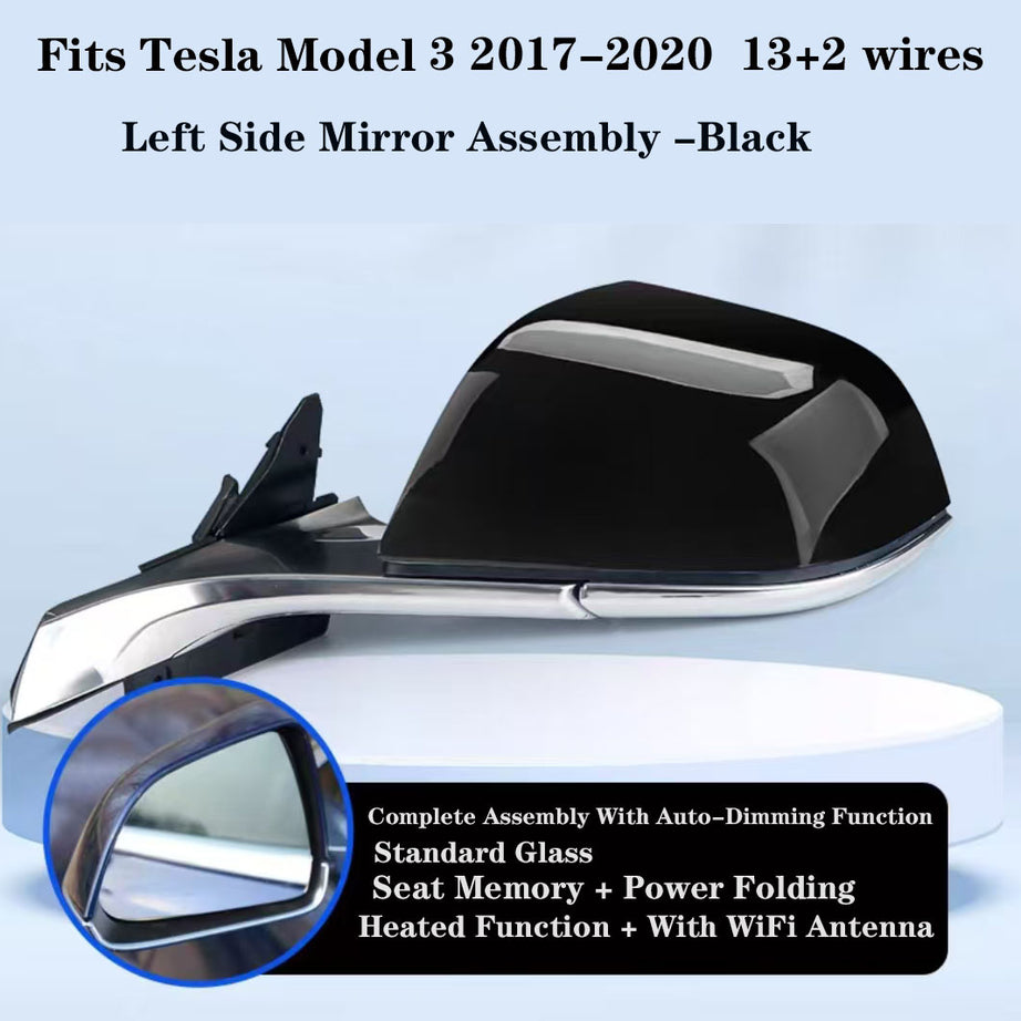 2017-2020 Tesla Model 3 Left Side Mirror Assembly