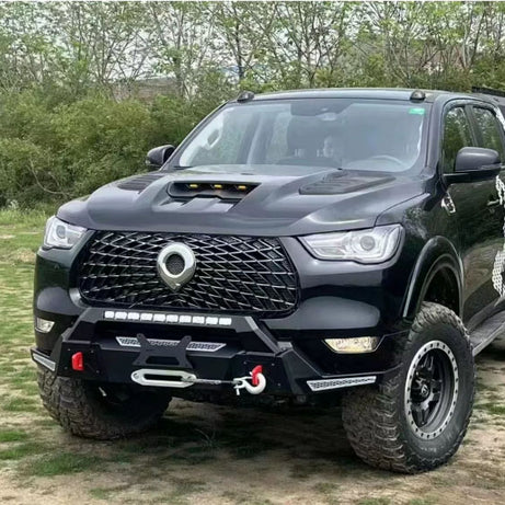 2019-2022 GWM Cannon Cab-Chassis Ute Front Bull Bar with Single Rectangular Light No Cutting Required