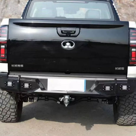2019-2026 GWM Cannon Dual Cab Ute Rear Bar With 4 Auxiliary LED Lights No Cutting Required
