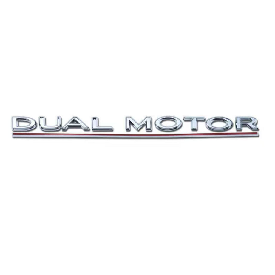 2017-2023 Tesla  Model 3 Silver Letter Emblem DUAL MOTOR Rear Emblem