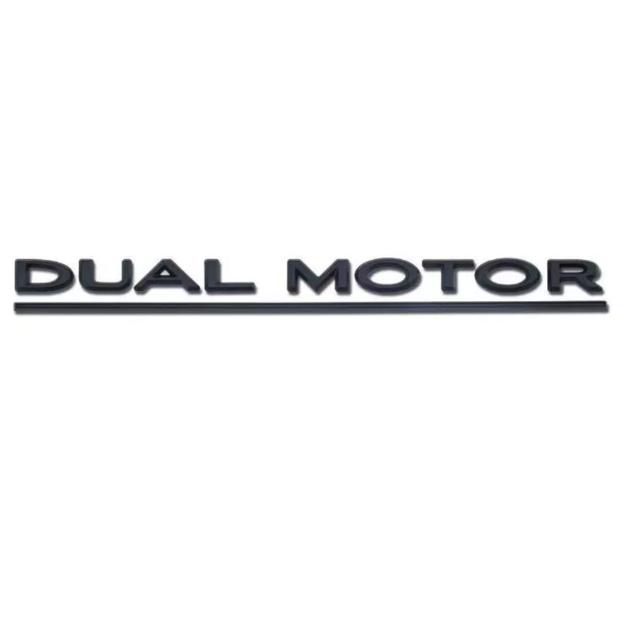 2017-2023 Tesla  Model 3 Matte Black  Letter Emblem  DUAL MOTOR Rear Badge
