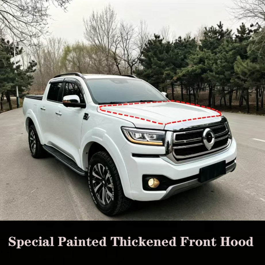 2019-2022 GWM Cannon  Passenger  Ute Premium Thickened Front Hood white