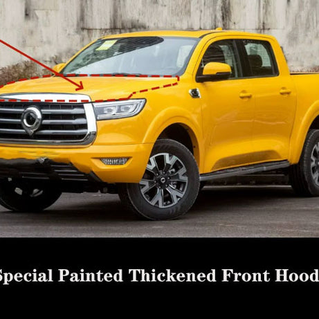 2019-2025 GWM Cannon Commercial Ute Premium Thickened Front Hood Engineering Yellow