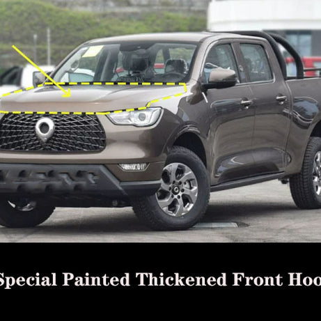 2019-2025 GWM Cannon Commercial Ute Premium Thickened Front Hood brown