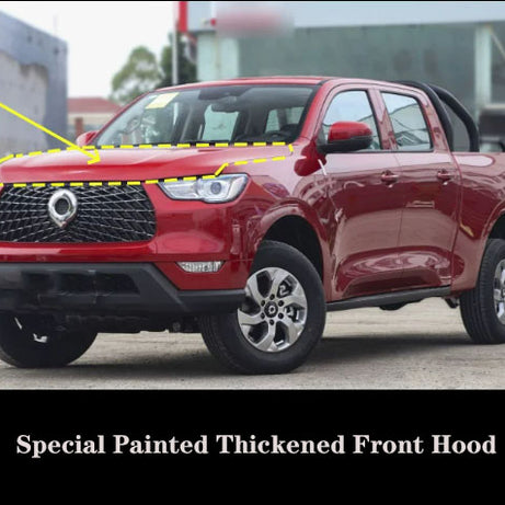 2019-2025 GWM Cannon Commercial Ute Premium Thickened Front Hood red