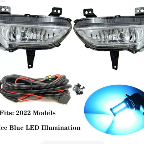 2020-2022 GWM Cannon  Cab-Chassis & Dual Cab Ute Pair Ice Blue LED Front Fog Lamps