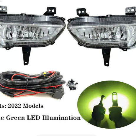 2020-2022 GWM Cannon  Cab-Chassis & Dual Cab Ute Pair Lime Green LED Front Fog Lamps