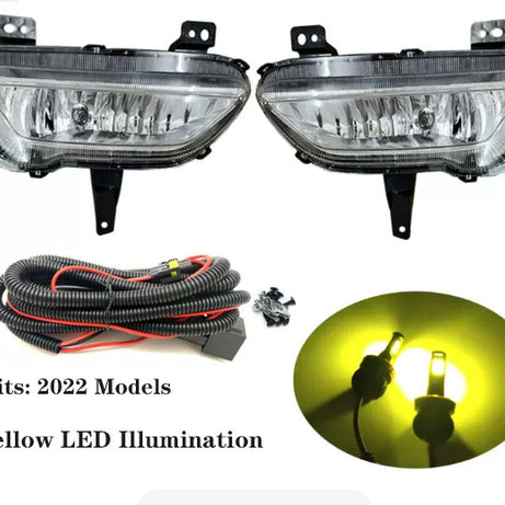 2020-2022 GWM Cannon  Cab-Chassis & Dual Cab Ute Pair Yellow LED Front Fog Lamps