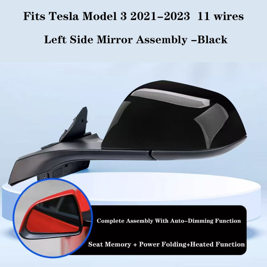 2021-2023 Tesla Model 3 Left Side Mirror Assembly