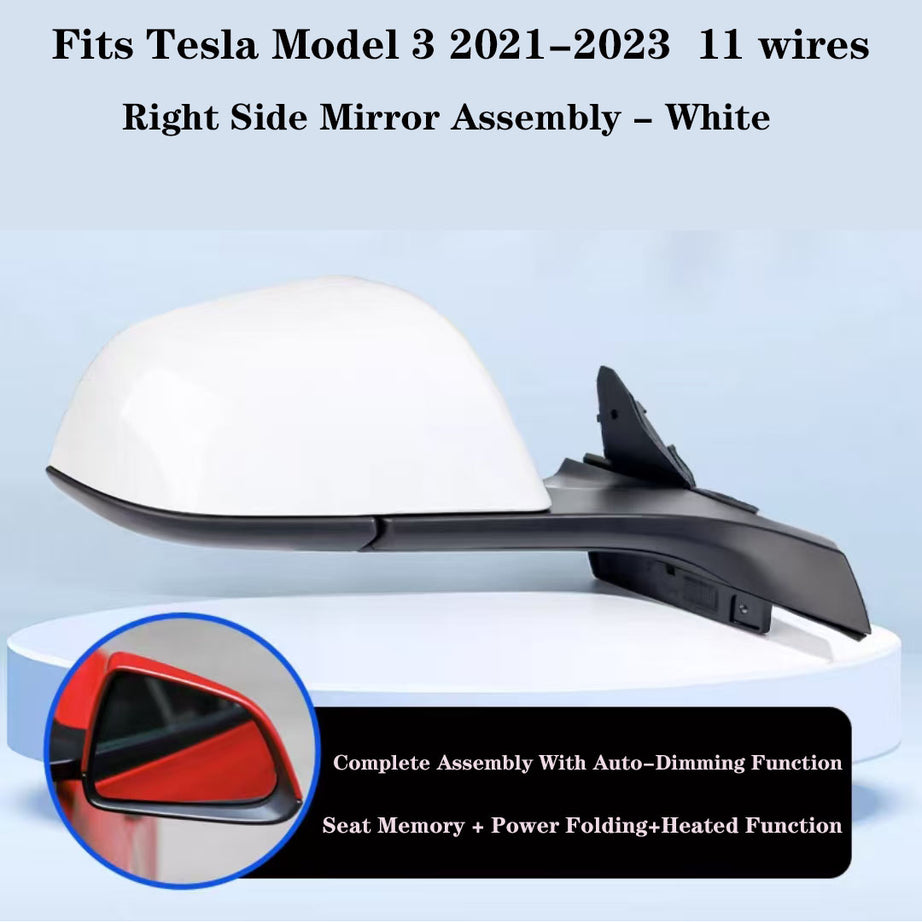 2021-2023 Tesla Model 3 Right Side Mirror Assembly