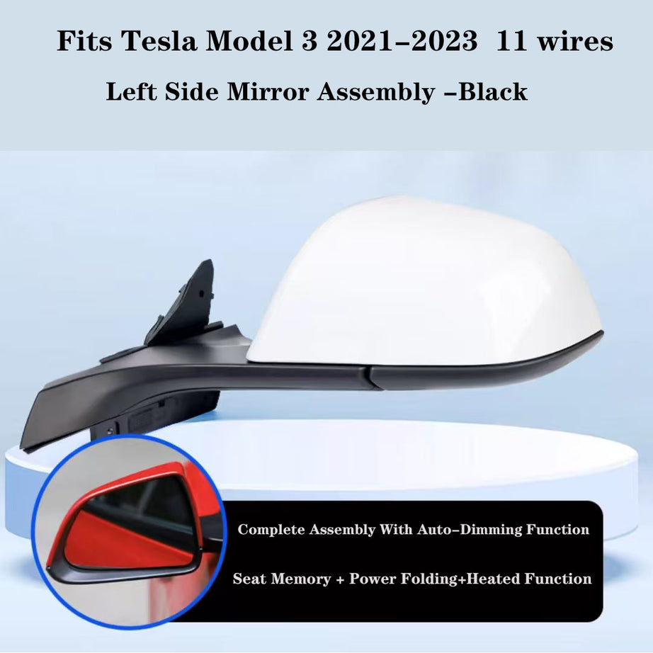 2021-2023 Tesla Model 3 Left Side Mirror Assembly