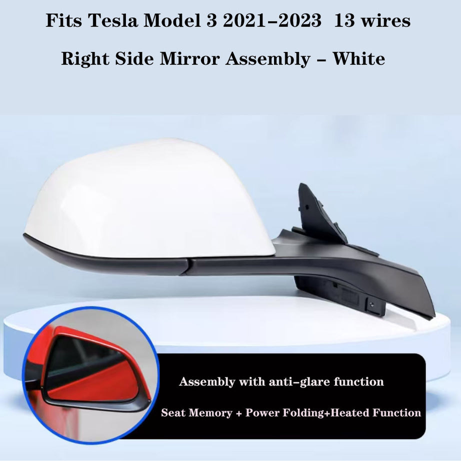 2021‑2023 Tesla Model 3 Right Side Mirror Assembly  Assembly with anti‑glare function