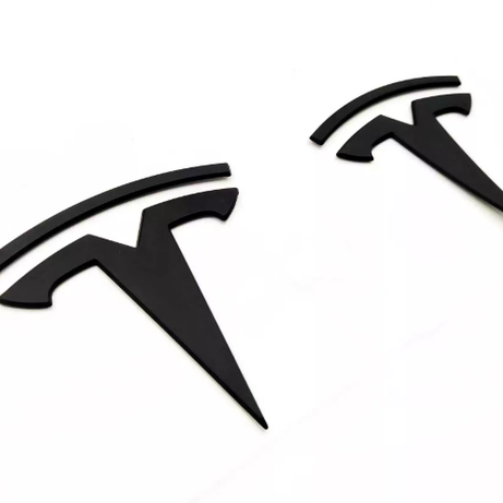 2017-2023 Tesla  Model 3 Matte Black Front Emblem+Rear Emblem