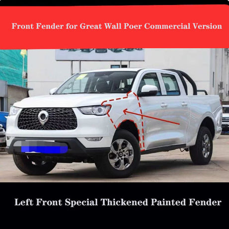 2021-2025  GWM Ute Cannon White Driver Side Left Front Fender