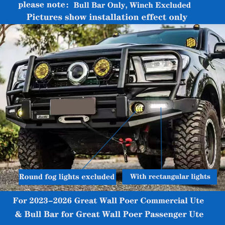2023-2026 GWM Cannon Cab-Chassis Ute & Dual Cab Ute Front Bull Bar