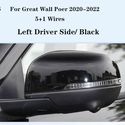 2020–2022 GWM Cannon Ultra  Left Driver Side, Black Mirror Assembly