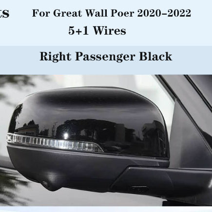 2020–2022 GWM Cannon Ultra  Black Right Passenger Side Mirror