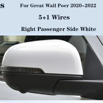 2020–2022 GWM Cannon Ultra Right Passenger Side   White Mirror Assembly