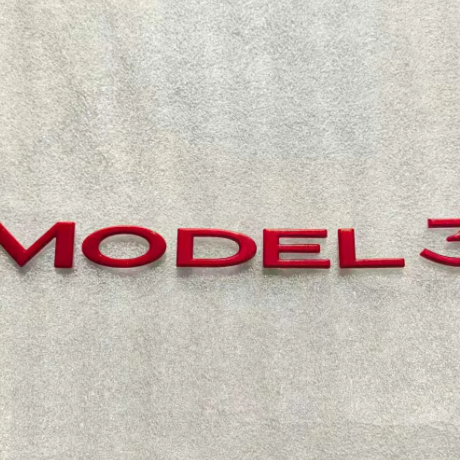 2017-2023 Tesla  Model 3 Pearl Red   Letter Emblem  Model 3