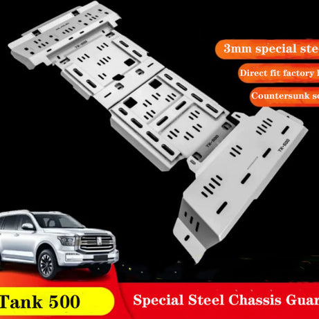 2022-GWM Tank 500 3mm Special Steel Underbody Skid Plate 4-Piece Set