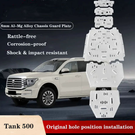 2022-GWM  Tank 500  8mm Magnesium-Aluminum Alloy Underbody Skid Plate 6-Piece Set