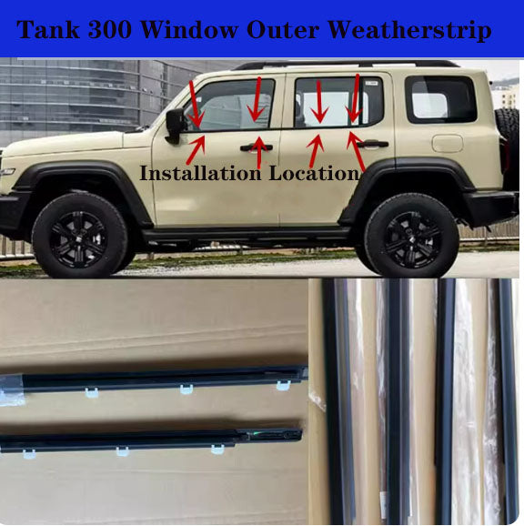 24-GWM  Tank 300 Window Outer WeatherstripFull set (of 4)