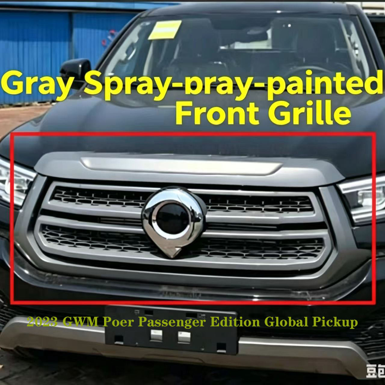 2023-2026 GWM Cannon Passenger Ute Grey Painted Front Grille