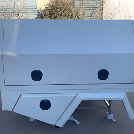 Custom Aluminium Ute Tray with Canopy – 1800x1800mm (White)