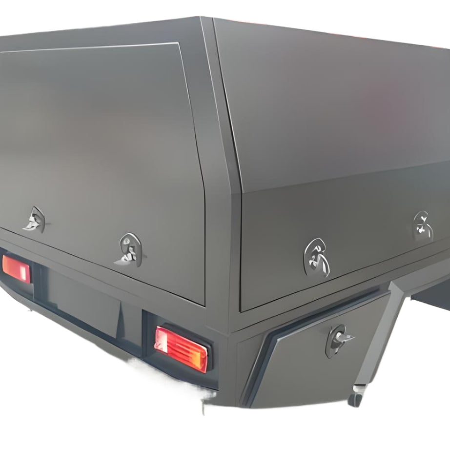 Custom Aluminium Ute Tray with Canopy – 1800x1800mm (Black)