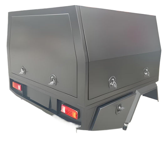Custom Aluminium Ute Tray with Canopy – 1800x1800mm (Black)